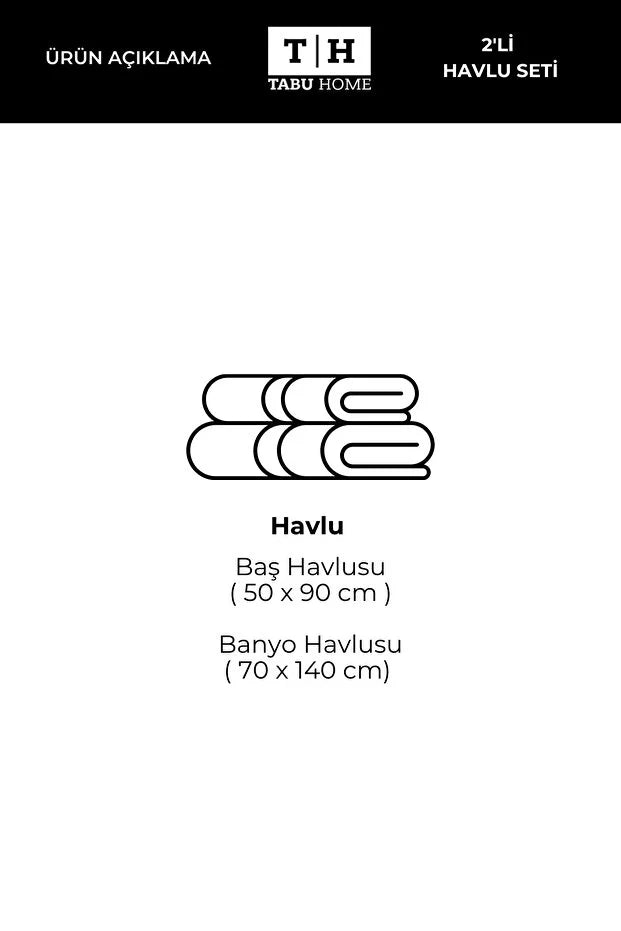 Dalga 2'li Havlu Seti | Pembe