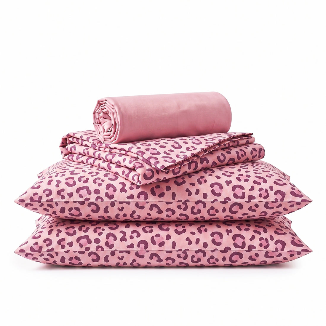 Leopar Desenli Nevresim Takımı | Pembe