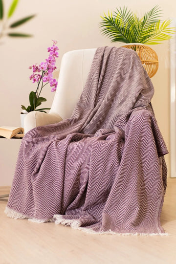 Cozy Comfort Dokuma Tv Battaniyesi | Bordo