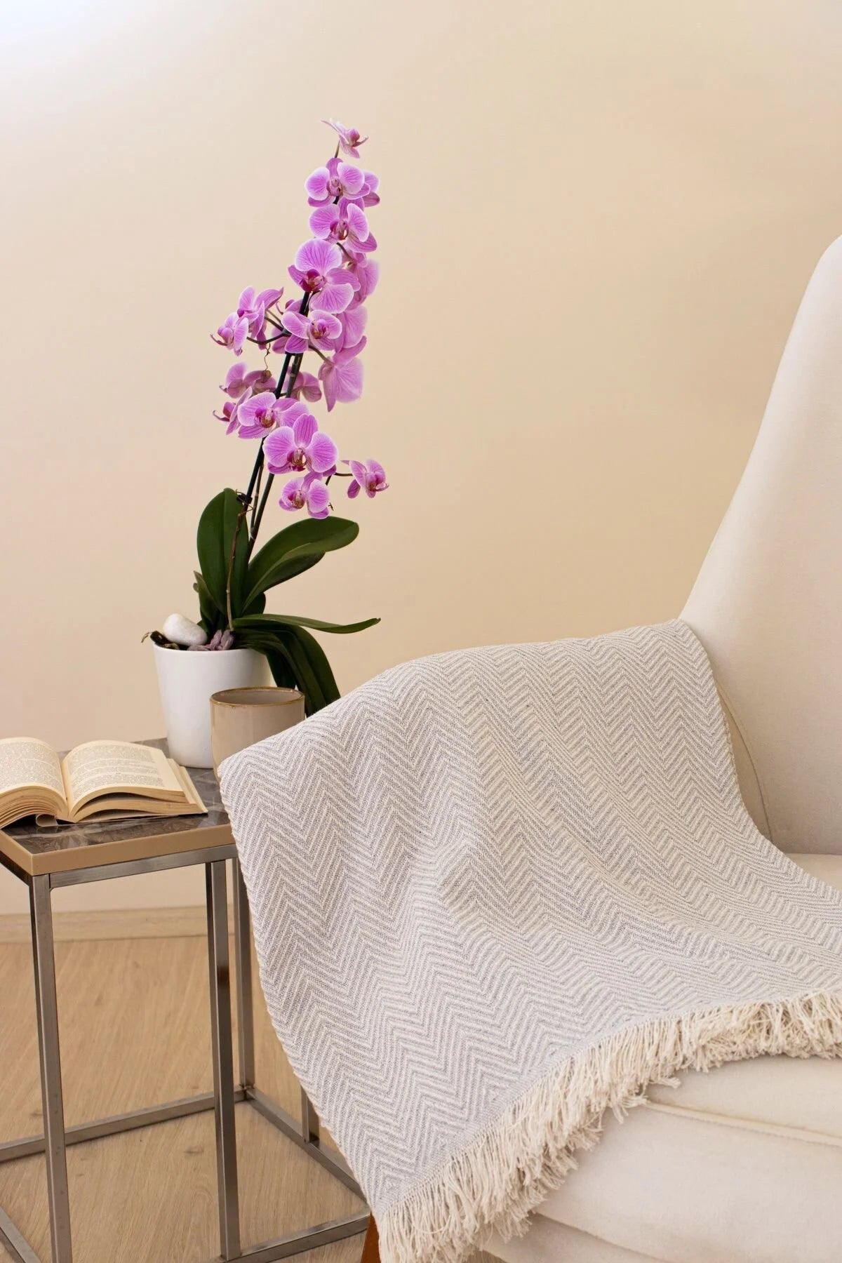 Cozy Comfort Dokuma Tv Battaniyesi | Gri