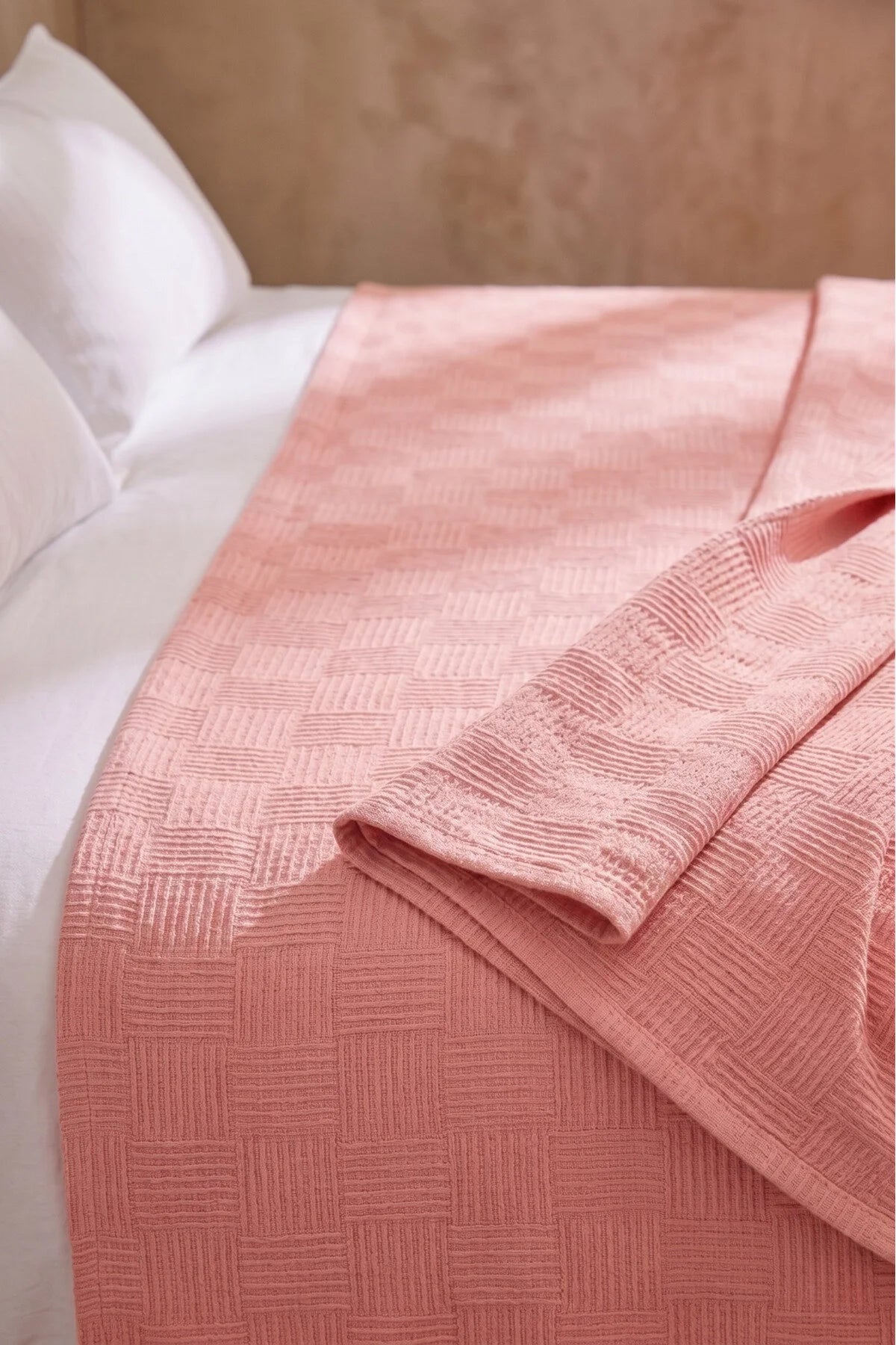 Dama Desen Pamuklu Pike | Pembe